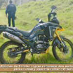 Policías de Totolac logran recuperar dos motocicletas tras persecución y operativo interinstitucional.