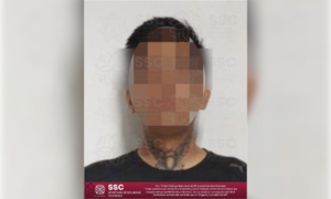 Detienen Secretaría de Seguridad Ciudadana y Marina a dos sujetos por portación de arma de fuego.