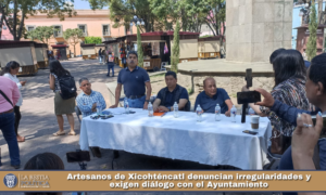 Artesanos de Xicohténcatl denuncian irregularidades y exigen diálogo con el Ayuntamiento.