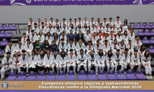 Campeona olímpica impulsa a taekwondoistas tlaxcaltecas rumbo a la Olimpiada Nacional 2026.