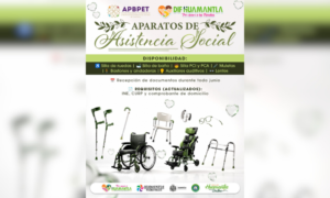 SMDIF Huamantla mantiene recepción de solicitudes para aparatos funcionales durante junio.