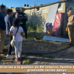 Gracias a la gestión de PC Ixtenco, familia afectada por granizada recibe apoyo.