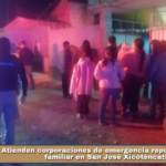 Atienden corporaciones de emergencia reporte por riña familiar en San José Xicoténcatl.