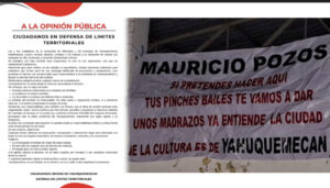 Ciudadanos de Yauhquemehcan se deslindan de mantas con amenazas y denuncian provocación en disputa territorial con Amaxac