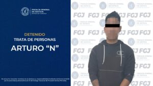 La FGJE y la SSPC detienen en Acuamanala a presunto responsable de trata de personas.