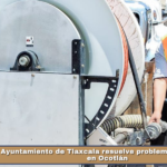 Ayuntamiento de Tlaxcala resuelve problema de drenaje en Ocotlán.