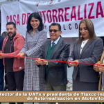 Rector de la UATx y presidenta de Tlaxco inauguran Casa de Autorrealización en Atotonilco.