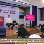 SEPE registra más de 18 mil aspirantes a educación media superior para el ciclo escolar 2026-2027.