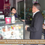 Alfonso Sánchez García fortalece la seguridad con recorridos de proximidad y diálogo directo con comerciantes.