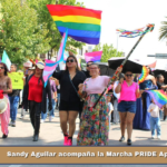 Sandy Aguilar acompaña la Marcha PRIDE Apizaco 2026.
