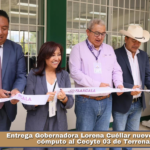 Entrega Gobernadora Lorena Cuéllar nuevo centro de cómputo al Cecyte 03 de Terrenate.
