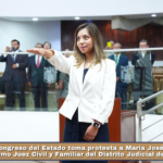 Congreso del Estado toma protesta a María José Castillo Ruiz como Juez Civil y Familiar del Distrito Judicial de Xicohténcatl.
