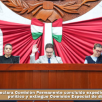 Declara Comisión Permanente concluido expediente de juicio político y extingue Comisión Especial de diputados.