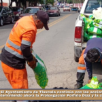 El Ayuntamiento de Tlaxcala continúa con las acciones de bacheo, interviniendo ahora la Prolongación Porfirio Díaz y la calle Universidad.