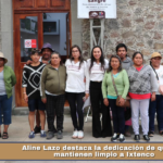 Aline Lazo destaca la dedicación de quienes mantienen limpio a Ixtenco.