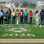 El municipio de Huamantla estrena dos nuevas canchas de fútbol 5 como resultado de la gestión de Chava Santos.