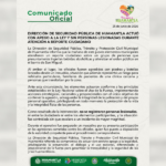 Dirección de Seguridad Pública de Huamantla actuó con apego a la ley y sin personas lesionadas durante atención a reporte ciudadano.