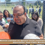 Nuevas canchas en Apizaco serán semillero para jóvenes deportistas: Juan Pablo Morales.