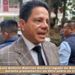 Luis Antonio Ramírez destaca legado de Beatriz Paredes durante presentación de libro sobre su trayectoria.