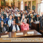 Cabildo toma protesta a Carlos López Suárez como presidente municipal de Tlaxcala.