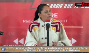 Ana Lilia Rivera confirma participación en proceso interno de Morena e invita a su informe de actividades.