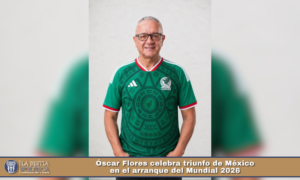 Óscar Flores celebra triunfo de México en el arranque del Mundial 2026.