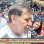 Fernández Noroña llama a la unidad en Morena y pide evitar divisiones tras marcha por la soberanía.