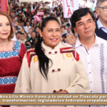 Ana Lilia Rivera llama a la unidad en Tlaxcala para fortalecer la transformación; legisladores federales respaldan su mensaje.