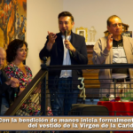 Con la bendición de manos inicia formalmente el bordado del vestido de la Virgen de la Caridad.