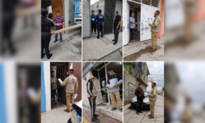 «Brigadas informan a vecinos sobre medidas de resguardo vehicular durante la Feria Ixtenco 2026.