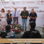 Inauguran Feria de Empleo Inclusiva en Zacatelco con 800 vacantes.