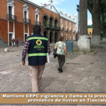 Mantiene CEPC vigilancia y llama a la prevención ante pronóstico de lluvias en Tlaxcala.