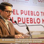 Al momento, sin renuncias de funcionarios estatales rumbo al proceso electoral.