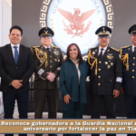 Reconoce gobernadora a la Guardia Nacional en su séptimo aniversario por fortalecer la paz en Tlaxcala.