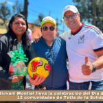 Giovani Montiel lleva la celebración del Día del Padre a las 12 comunidades de Tetla de la Solidaridad.