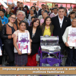 Impulsa gobernadora bienestar con la entrega de 774 molinos familiares.