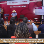 Registro Civil del Estado incrementa 500 por ciento su capacidad de atención y reduce tiempos de espera.