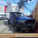 Huamantla brinda apoyo intermunicipal tras incidente vial registrado en Ixtenco.