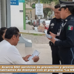 Acerca SSC servicios de prevención y proximidad social a habitantes de Atempan con el programa “La SSC cerca de ti”.