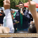 El Parque Juárez se convierte en una gran fiesta futbolera para las familias huamantlecas.