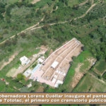 Gobernadora Lorena Cuéllar inaugura el panteón municipal de Totolac, el primero con crematorio público en Tlaxcala.