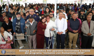 Entrega gobernadora 450 aparatos funcionales a través del programa “Inclusión con Humanismo 2026”.
