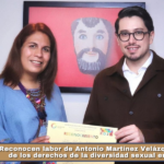 Reconocen labor de Antonio Martínez Velázquez en favor de los derechos de la diversidad sexual en Tlaxcala.