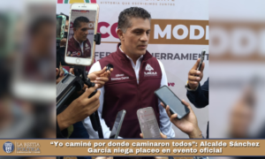 “Yo caminé por donde caminaron todos”: Alcalde Sánchez García niega placeo en evento oficial.
