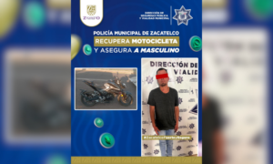 Aseguran motocicleta con reporte de robo y detienen a un hombre en Zacatelco.