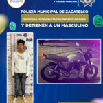 Policía de Zacatelco recupera moto robada y detiene a conductor.