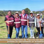 Continúa Ayuntamiento de Tlaxcala las macrofaenas con jornada de reforestando en Cuauhtelulpan.