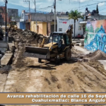 Avanza rehabilitación de calle 16 de Septiembre en Cuahuixmatlac: Blanca Angulo.