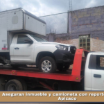 Aseguran inmueble y camioneta con reporte de robo en Apizaco.