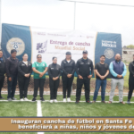 Inauguran cancha de fútbol en Santa Fe La Troje; beneficiará a niñas, niños y jóvenes de Tetla.